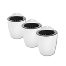 Pot de plante pour jardin vertical - Blanc - Moyen - Pot de 10 cm - Ensemble de 3 pièces