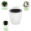 Pot de plante pour jardin vertical - Blanc - Moyen - Pot de 10 cm - Ensemble de 3 pièces