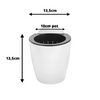 Pot de plante pour jardin vertical - Blanc - Moyen - Pot de 10 cm - Ensemble de 3 pièces