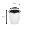 Pot de Jardin Vertical - Blanc - Petit - Pot de 7,5 cm - Lot de 3